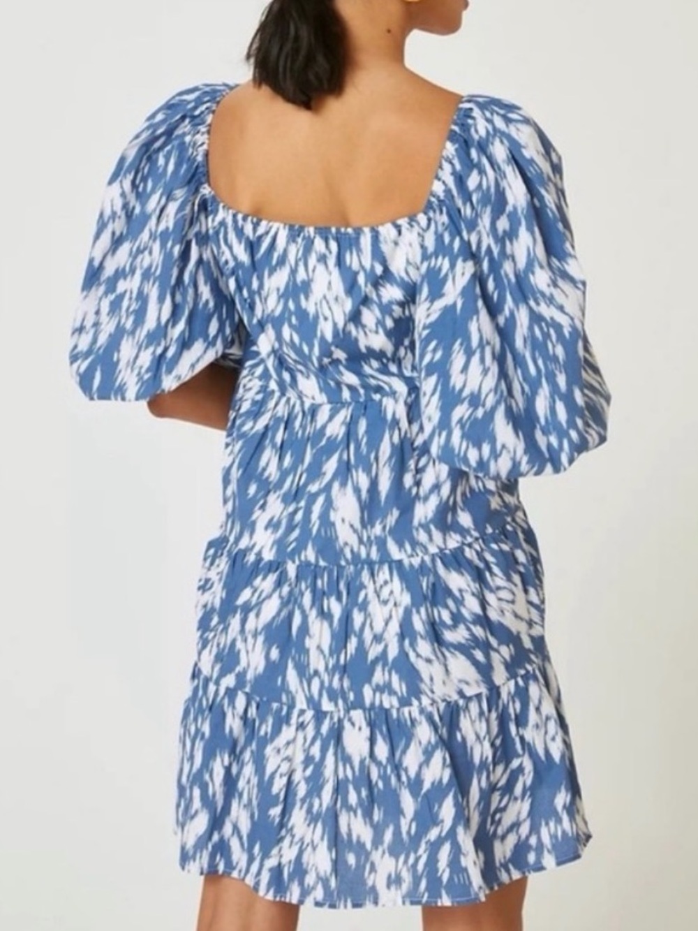 Anthropologie ๐ฉต Mini Dress Puff Puff Sleeve Medium - Picture 6 of 12